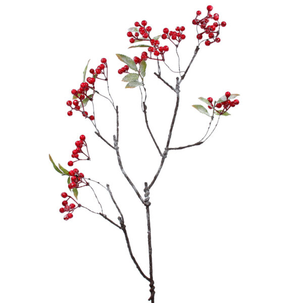 Gisela Graham Frosted Red Berry Branch (110cm)
