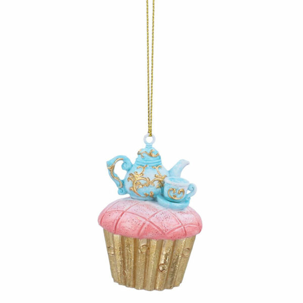 Gisela Graham Resin Tea Cup Stack or Cake with Teapot (Assorted Designs)