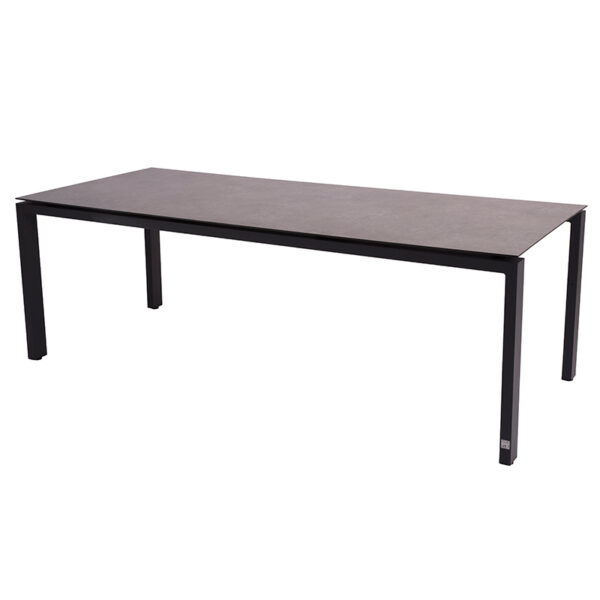 Goa 220 x 95cm table frame in Anthracite with HPL dark grey top