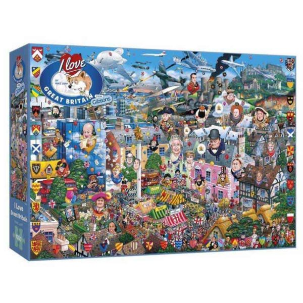 Gibsons I Love Great Britain 1000 Piece Jigsaw Puzzle