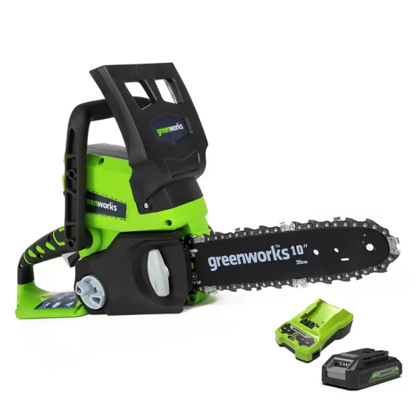 Greenworks 24V 25cm Chainsaw With 2Ah Battery & Charger