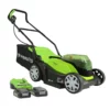 Greenworks 48V 36cm Lawnmower with 2 x 2Ah Batteries & Twin Charger