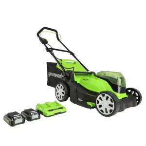 Greenworks 48V 41cm Lawnmower with 2 x 2Ah Batteries & Charger