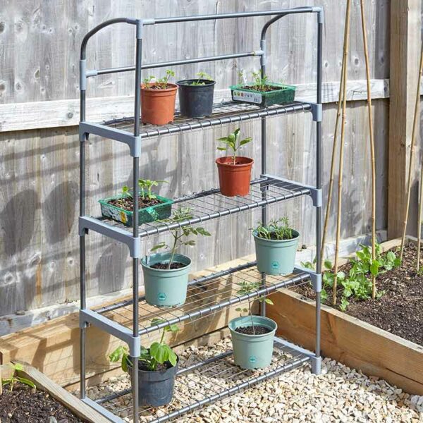 GroZone Compact 4 Tier Greenhouse Lifestyle 3