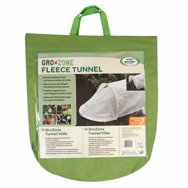 A green fabric bag containing the GroZone Tunnel - Fleece.