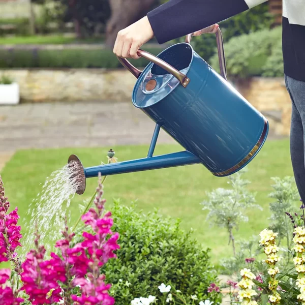 GroZone Watering Can - Blue (9 litres) pouring