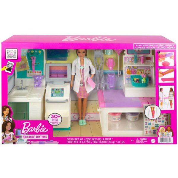 Barbie Fast Cast Clinic Playset with Barbie Doctor Doll packshot