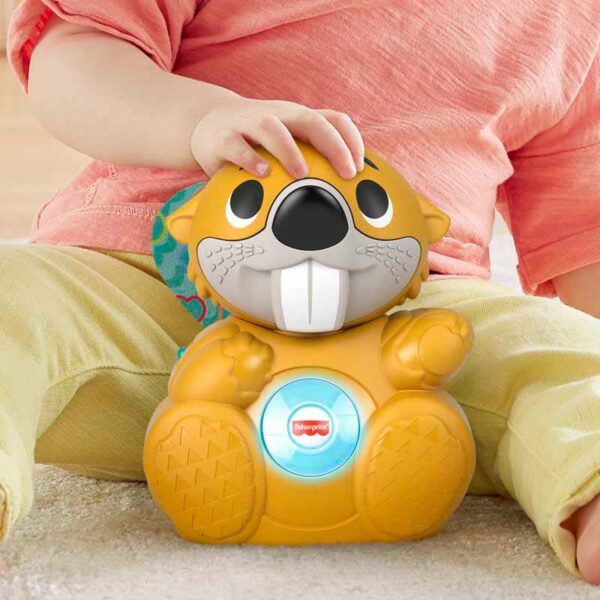 Fisher-Price Linkimals Boppin’ Beaver Musical Toy for Babies kid playing