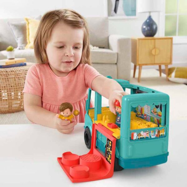 Fisher-Price Little People Serve It Up Burger Truck girl playing