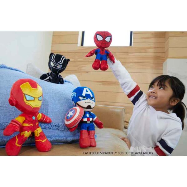 Marvel Spiderman 8" Super Hero Soft Plush Doll girl holding