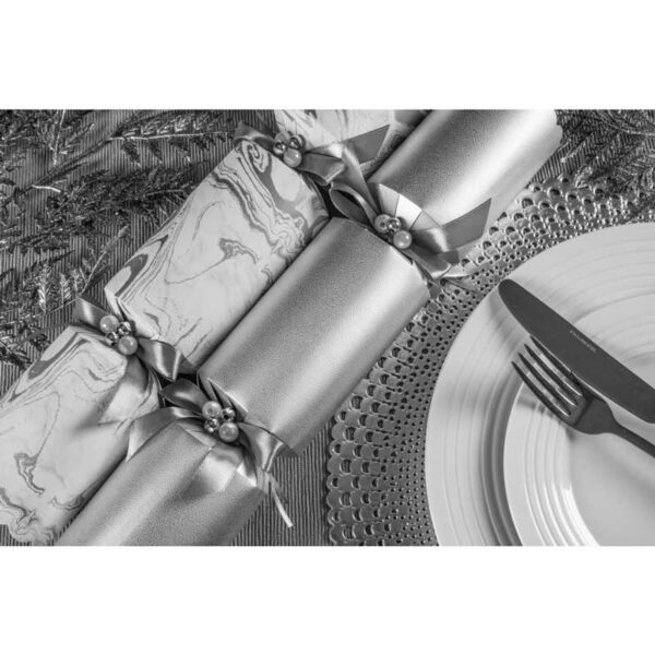 Harvey & Mason 6 Exquisite Silver Marble Crackers