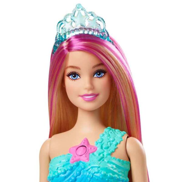 Barbie Dreamtopia Twinkle Lights Mermaid Light-Up Doll face