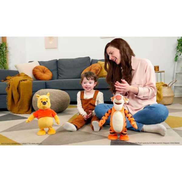 Disney Winnie the Pooh Your Friend Pooh Feature Plush boy and mum playing