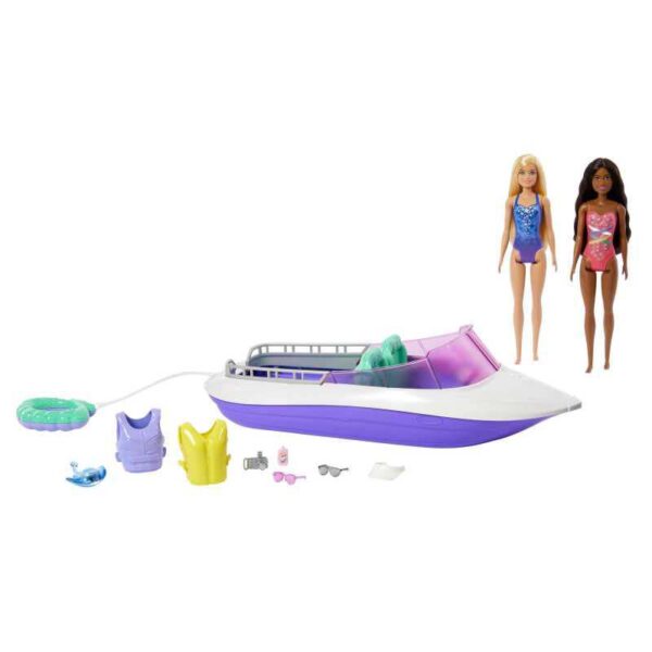 Barbie Mermaid Power Dolls, Boat and Accessories contents