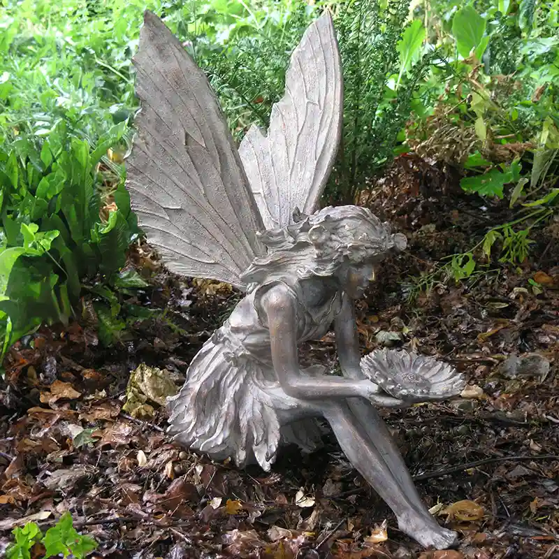 Home & Garden UK Fairy Sitting Garden Statue