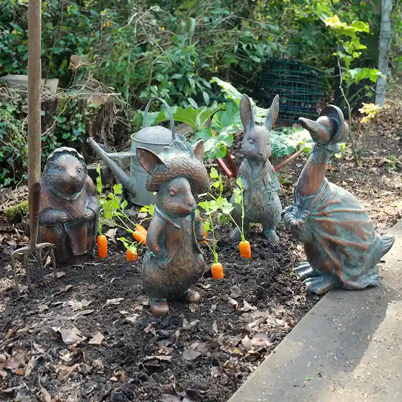 Cane Companion Cane Toppers Coloured Beatrix Potter Mrs Tiggy-winkle Stake  Topper. Garden Ornament. Yard Art 