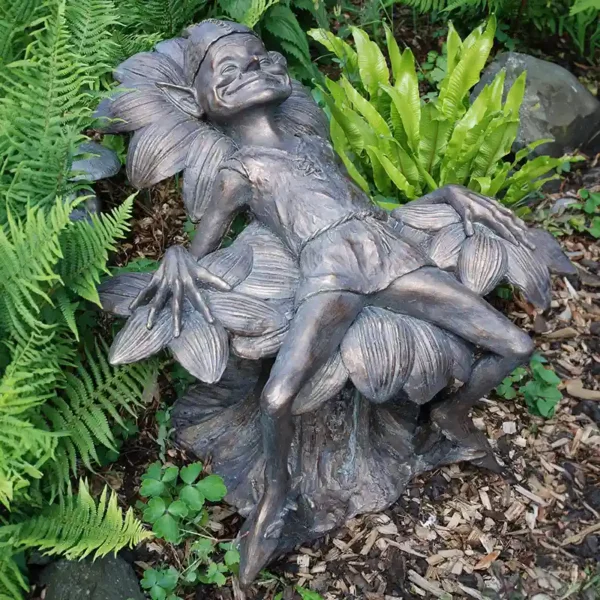 Home & Garden UK Pixie Sleeping Garden Statue