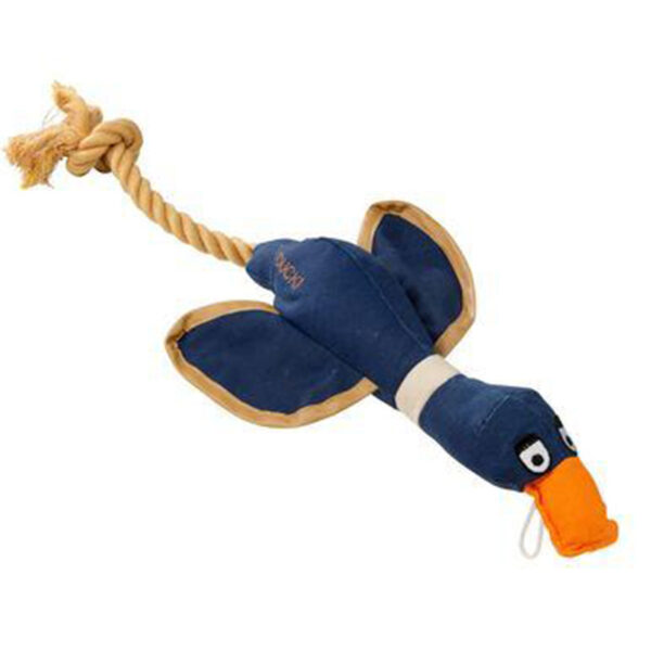 House-Of-Paws-Duck-Canvas-Thrower-Dog-Toy-Navy