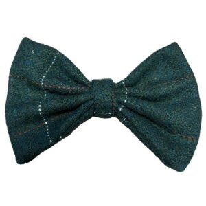 House of Paws Green Check Dog Bow Tie