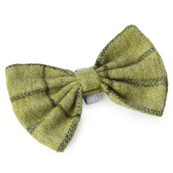 House of Paws Green Tweed Dog Bow Tie