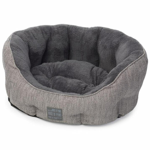 House of Paws Grey Hessian Oval Bed