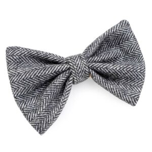 House of Paws Grey Tweed Dog Bow Tie