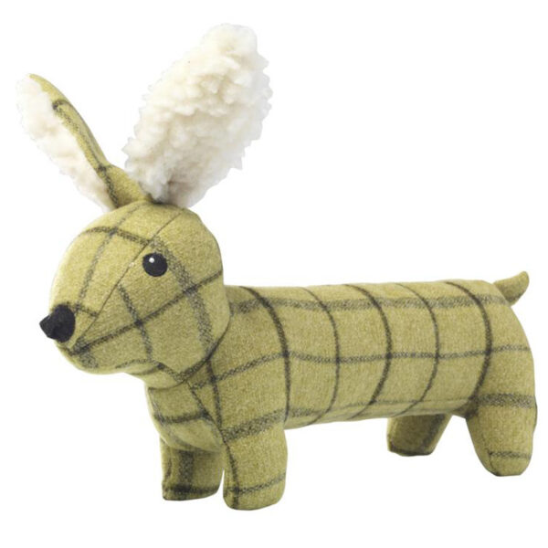 House of Paws Tweed Plush Long Hare Dog Toy