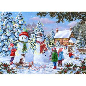 House Of Puzzles Glow In The Snow 1000 Piece Jigsaw Puzzle