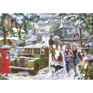 House Of Puzzles Snow On Snow Big 500 Piece Jigsaw Puzzle