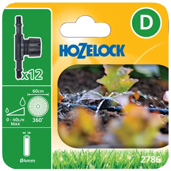 Hozelock In-Line Adjustable Mini Sprinkler 4mm (Pack of 12) packshot