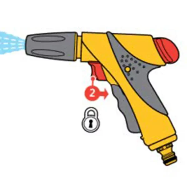 Hozelock Jet Spray Plus Gun lockable trigger