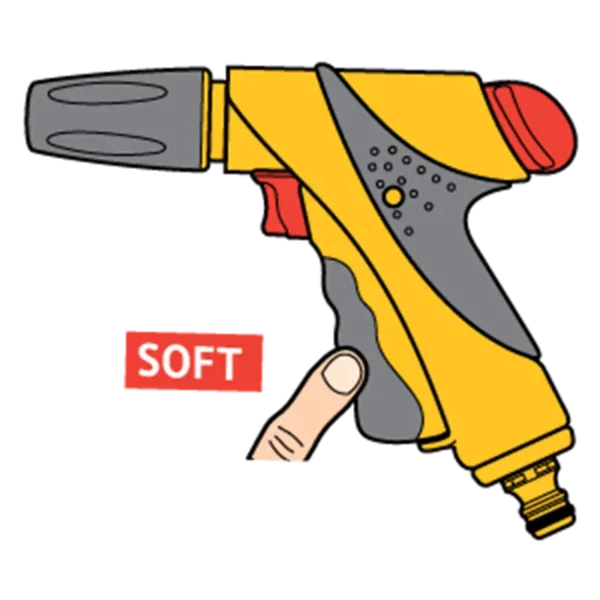 Hozelock Jet Spray Plus Gun soft touch handle
