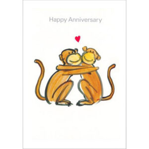 Lucilla Lavender Hugging Monkeys Anniversary Card