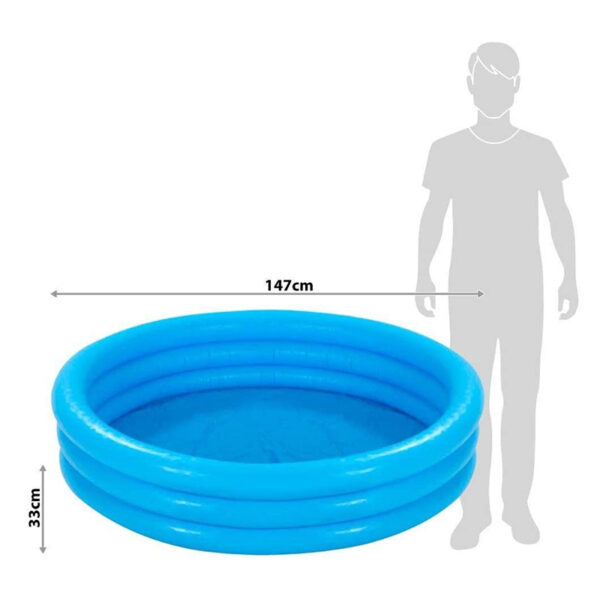 Intex Crystal Blue 3 Ring Paddling Pool 147 x 33cm