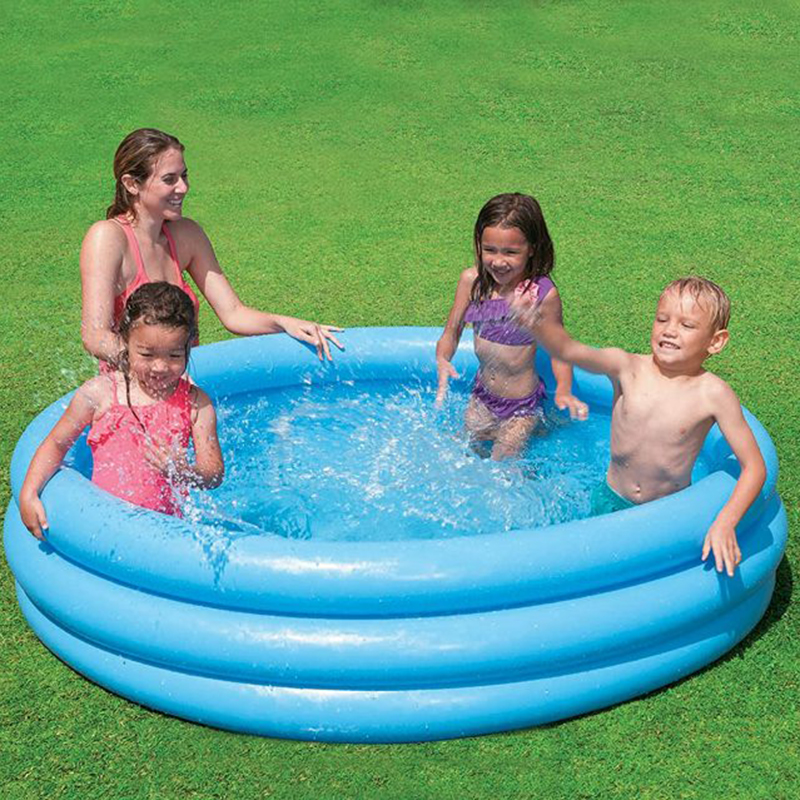 Intex Inflatable 3 Ring Paddling Swimming Pool Kids Fun Play Pool 147x 33cm 