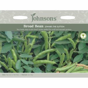 Johnsons The Sutton Dwarf Broad Bean Seeds