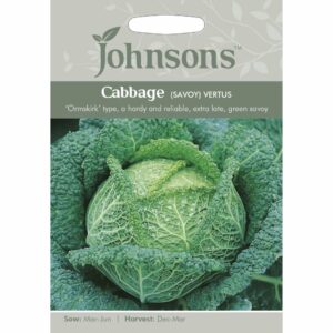 Johnsons Vertus Savoy Cabbage Seeds