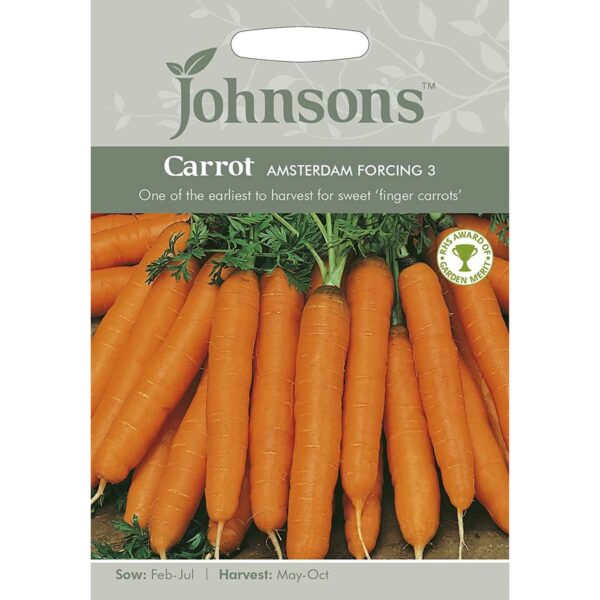 Johnsons Amsterdam Forcing 3 Carrot Seeds