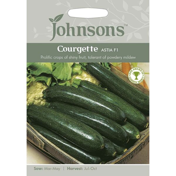 Johnsons Astia F1 Courgette Seeds