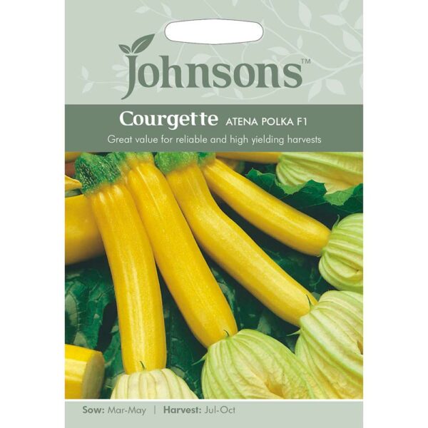 Johnsons Atena Polka F1 Courgette Seeds