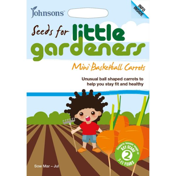 Johnsons Little Gardeners Mini Basketball Carrots Seeds