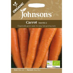 Johnsons Organic Nantes 2 Carrot Seeds