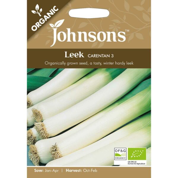 Johnsons Organic Carentan 3 Leek Seeds