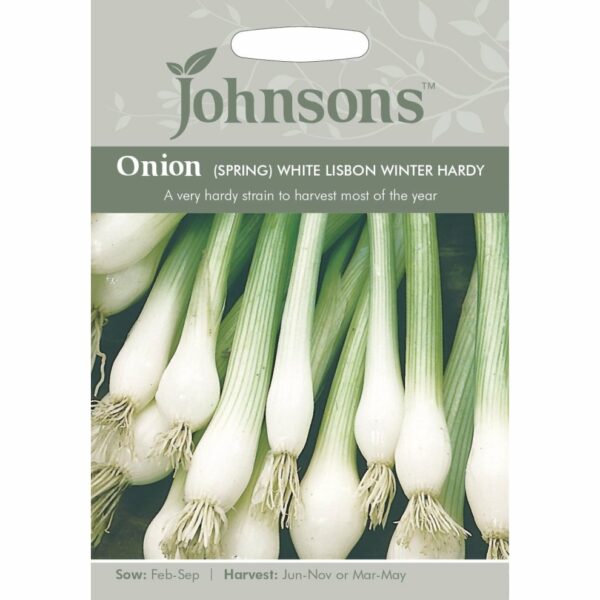 Johnsons White Lisbon Winter Hardy Spring Onion Seeds
