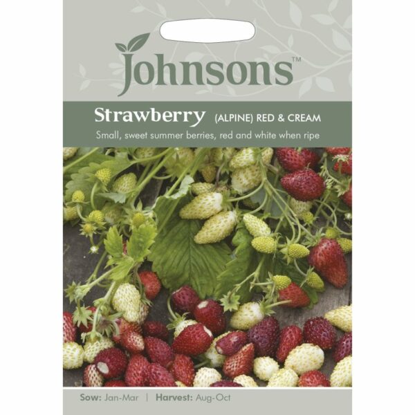Johnsons Red & Cream Alpine Strawberry Seeds