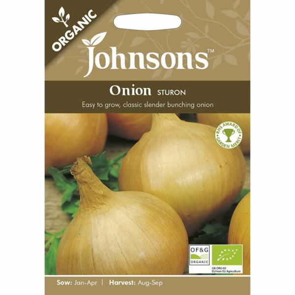 Johnsons Sturon Organic Onion Seeds
