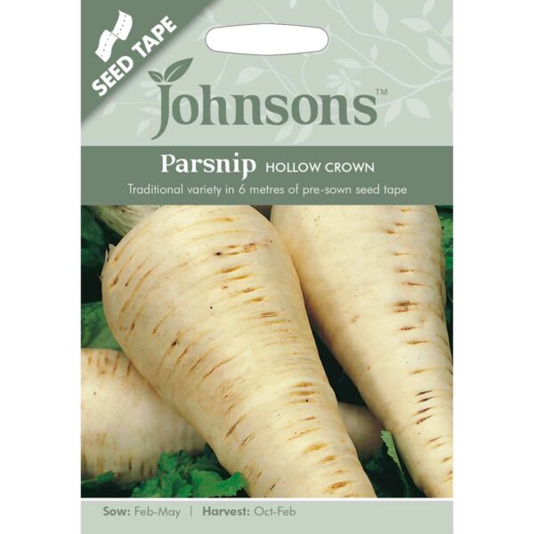 Johnsons Hollow Crown Parsnip Seeds on Tape