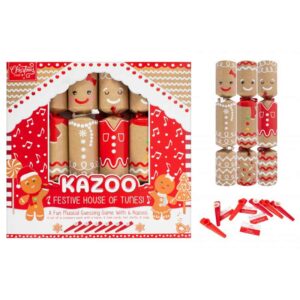 Christmas Time Gingerbread Kazoo Christmas Crackers (Pack of 6)