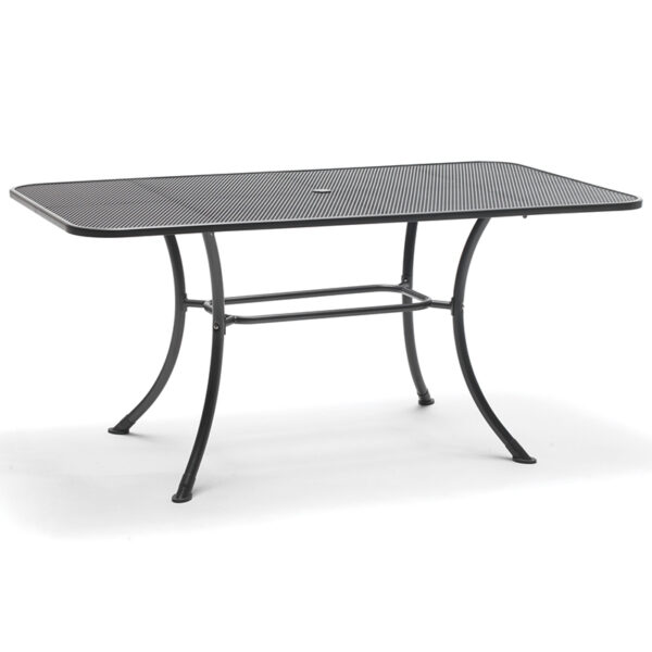 Kettler Classic Mesh 6 Seater 160 x 90cm Rectangular Table in Iron Grey