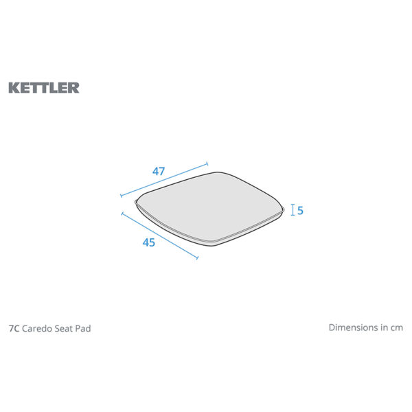 Dimensions for Kettler Classic Mesh Caredo Chair Cushion
